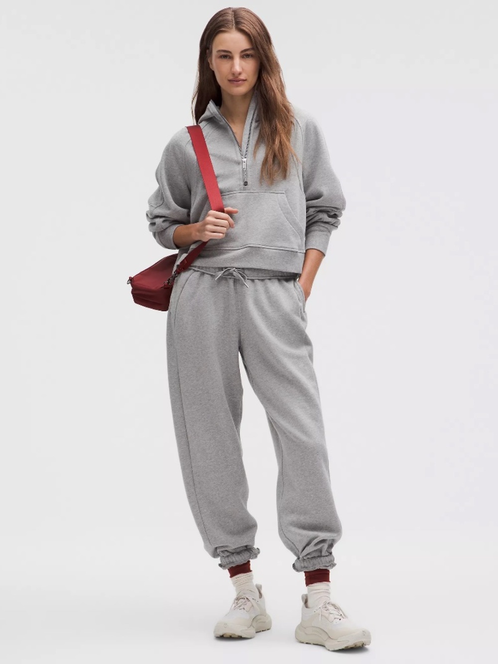 Lululemon Scuba Oversized Half-zip Hoodie XS/S grey, new